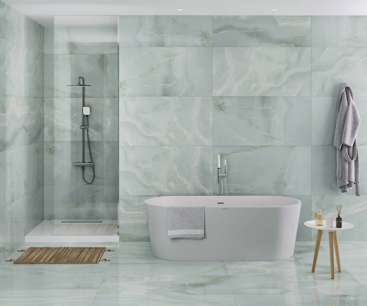 Staro Luxor Admire Aqua полированный Керамогранит Staro Luxor Admire Aqua 60x120 полированный голубой с разводами